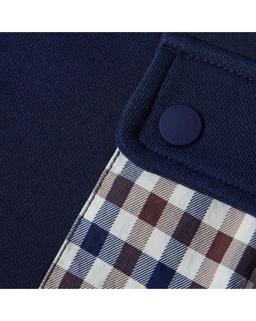 Aquascutum Blue Fleece Jogger Shorts for men