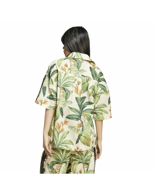 Adidas Metallic Farm Short Sleeve Patterned Shirt