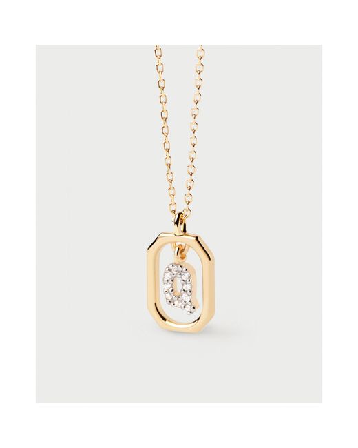 Pdpaola Metallic Initial Letter Necklace