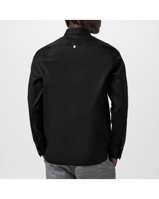 Ted Baker Black Allardo Premium Long-Sleeve Oxford Shirt for men