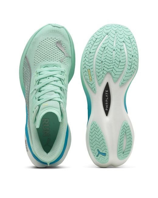 PUMA Green Deviate Nitro 3 Fade Road Running Shoes