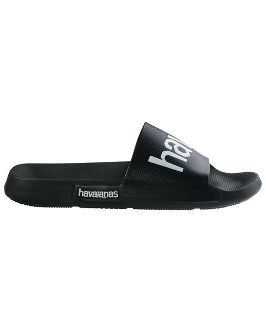 Havaianas Black Slide Classic Logomania Flip Flops for men