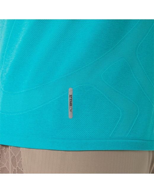 Asics Blue Road Seamless Ss Top Running