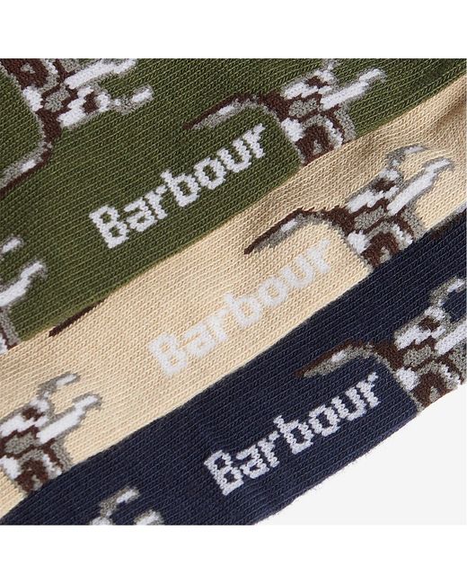 Barbour Blue Pointer Dog Socks Gift Box for men