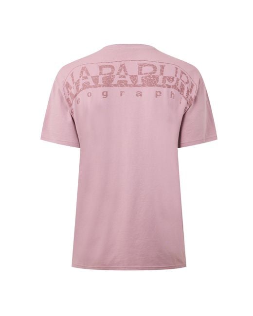 Napapijri Pink Napa Yourte Ss Tee Sn64 for men