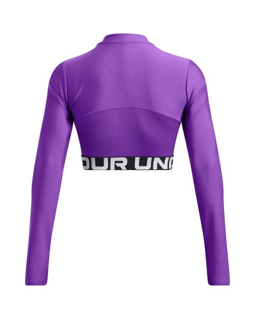 Under Armour Purple Heatgear Long-Sleeve Performance Gym Top