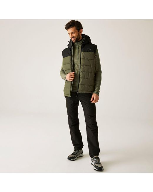 Regatta Green Aldthorn Bodywarmer Water-Repellent Insulated Sleeveless Gilet for men