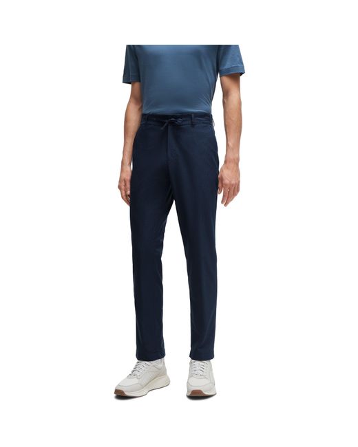 Boss Blue P Genius Rdspck Straight Leg Trousers for men