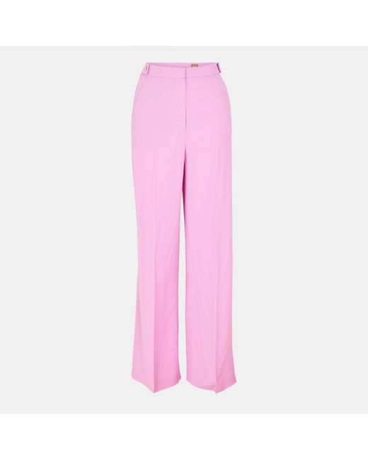 Boss Pink Tacilana Wide Leg Trousers