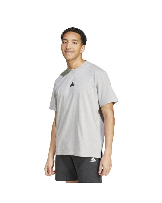 Adidas Gray Brand Love T-Shirt for men