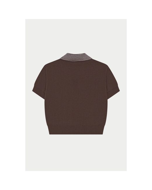 The Couture Club Brown Short-Sleeve Polo Shirt