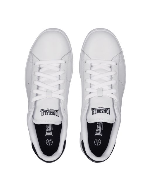 Lonsdale White Leyton Leather Trainers for men