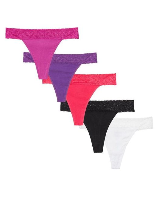 Be You Pink Pack Lace Trim Thong