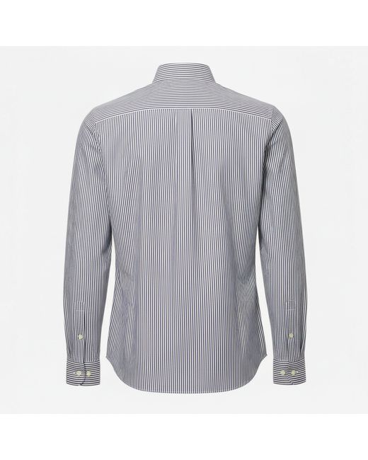 Lacoste Purple Regular-Fit Striped Cotton Shirt for men