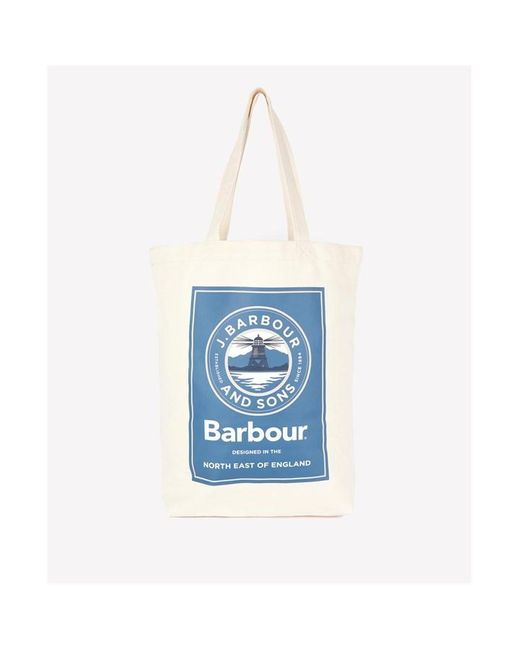 Barbour Blue Cobham Canvas Tote Bag for men