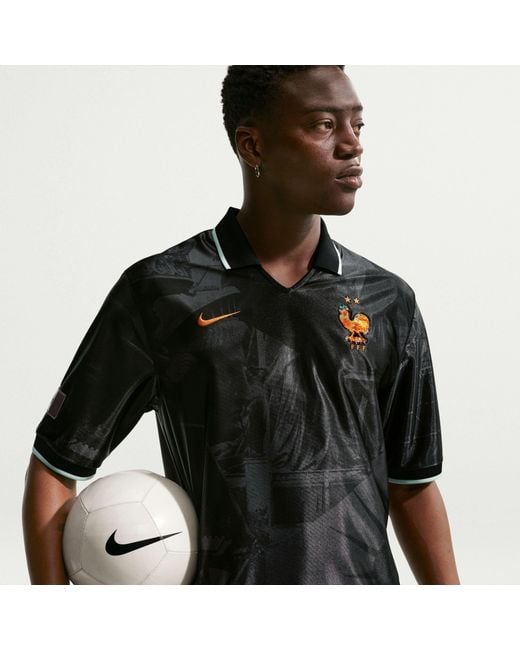 Nike Black Fff Energy Dri-Fit Short-Sleeve Soccer Top for men
