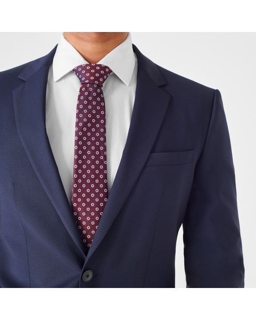 Haines and Bonner Purple Silk Tie for men