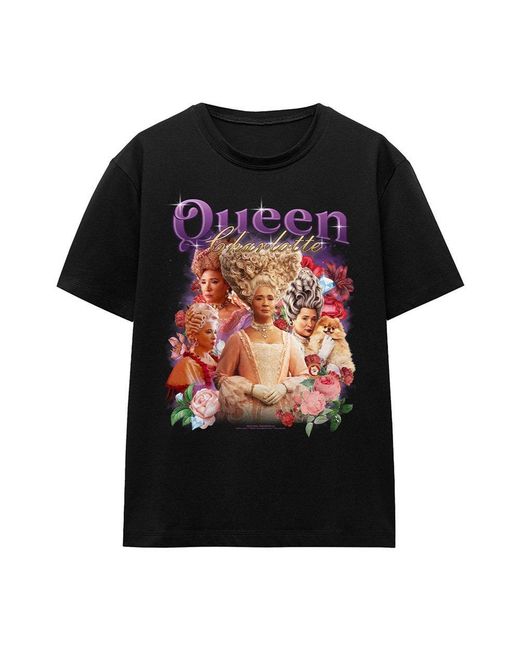 Bridgerton Black Queen Charlotte Vintage T-Shirt Blac