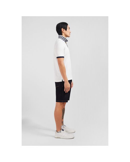 Eden Park White Pima Cotton Polo for men