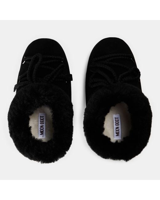 Moon Boot Black Mule Water Resistant Slip On Snow Boots