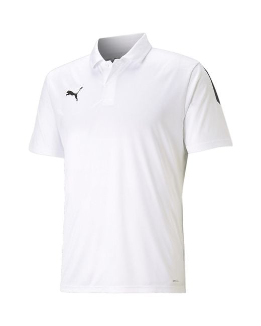 PUMA White Teamliga Sideline Polo Shirt for men
