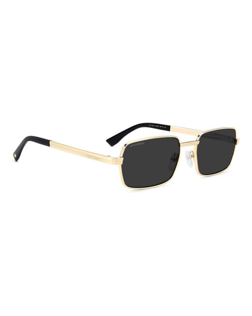 DSquared² Black Rectangular Sunglasses for men