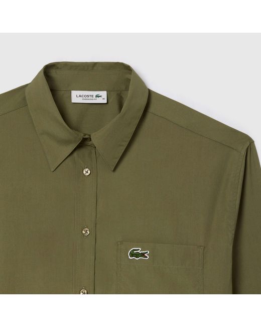 Lacoste Green Oversized Poplin Shirt