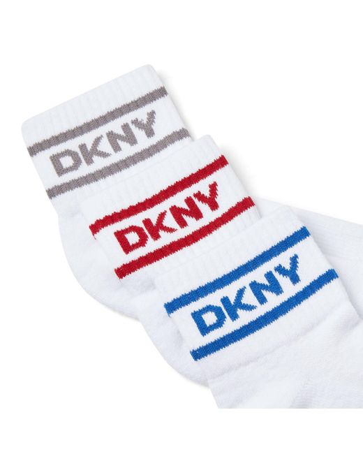 DKNY White 3 Pack Sports Socks Apollo for men