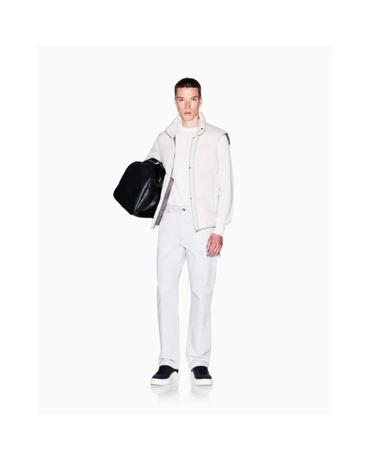 ARMANI EXCHANGE White Down Sleeveless Gilet for men