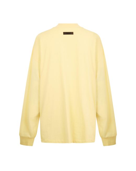 Fear Of God Yellow Adults Ls Tee Oversized Fit T-Shirt