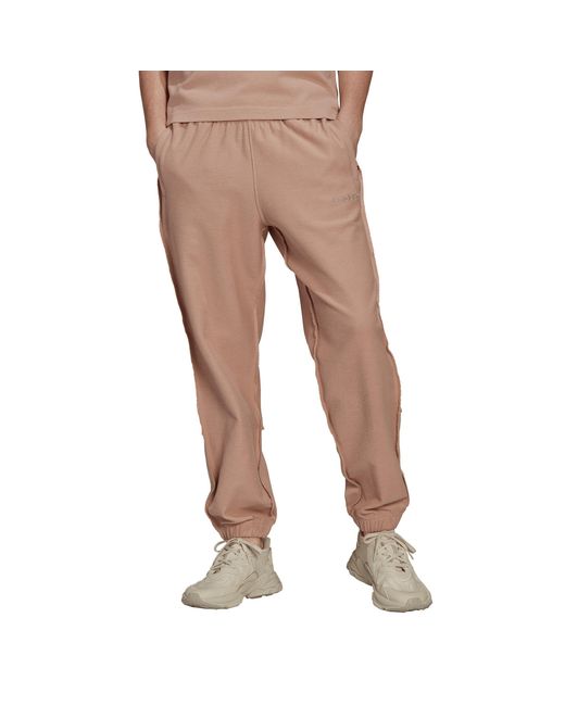 Adidas Originals Brown Loopback Closed Hem Jersey Joggers for men