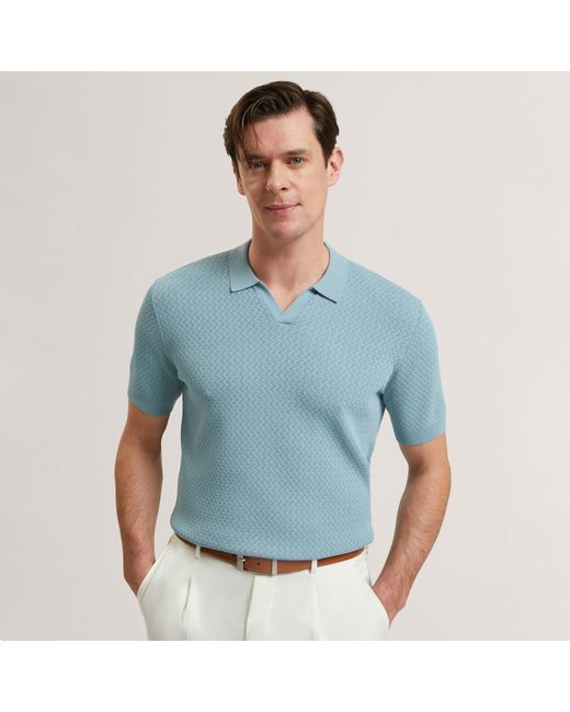 Ted Baker Blue Short Sleeve Polo Shirt for men