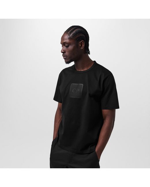 CP COMPANY METROPOLIS Black Regular Fit Basic T-Shirt for men