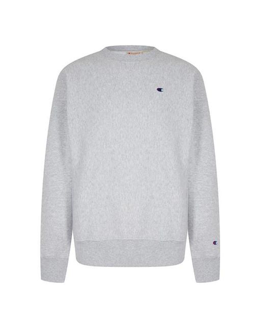 Champion Gray Reverse Weave Fleece Sweatshirt for men