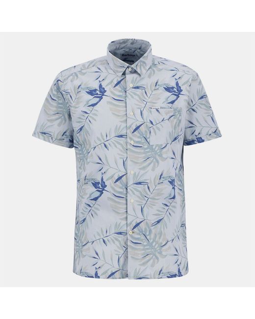 Barbour Blue B.Li Valleyfield Short-Sleeve Patterned Shirt for men