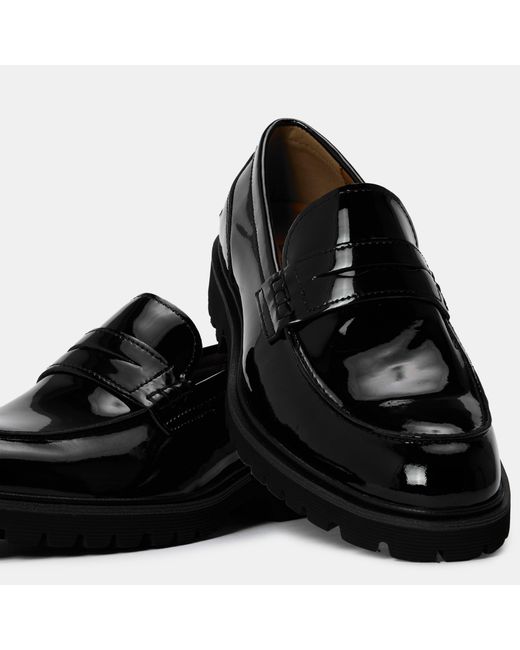 Steve Madden Black Maisonn Penny Loafers With Moc Toe for men