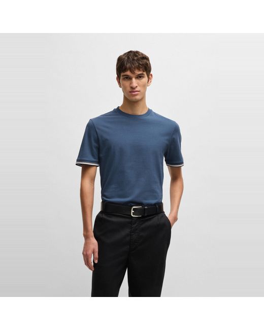 Boss Blue Hbb Thompson 04 Premium Cotton T-Shirt for men