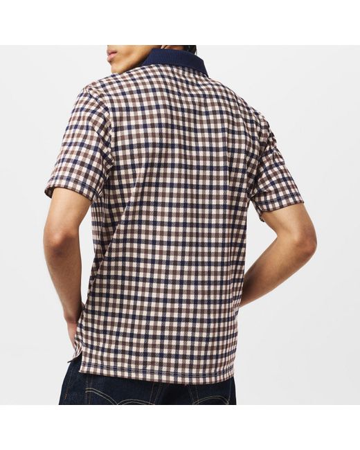 Aquascutum Black Checked Polo for men
