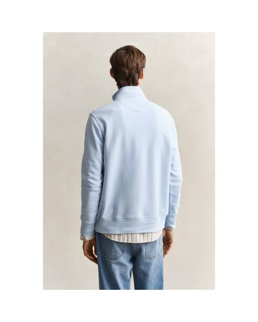 Gant Blue Shield Half-Zip Sweatshirt for men