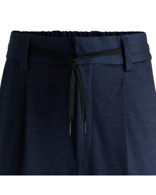 HUGO Blue Straight Leg Trousers for men