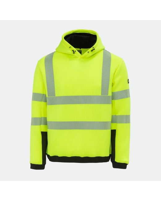 Dunlop Yellow Hi Vis Hoodie for men