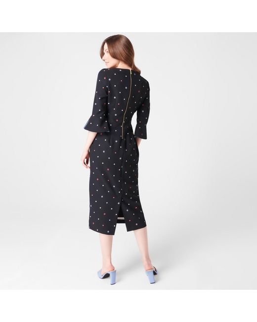 Biba Black Tie Midi Dress