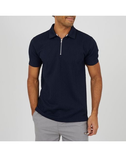 Brave Soul Blue Bs Sht Sleeved Polo Sn63 for men