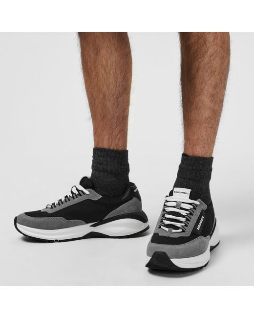 DSquared² Black Suede Dash Sneakers for men