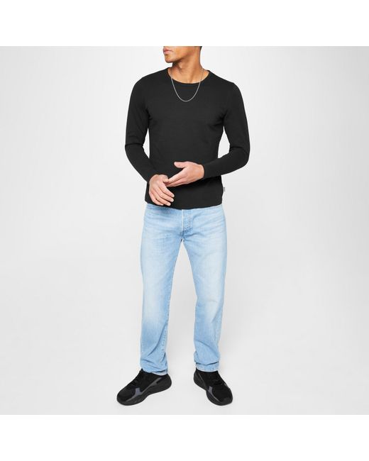 Lonsdale Black Long Sleeve T Shirt for men