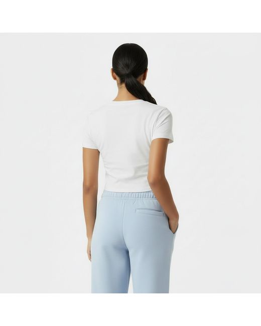 Jack Wills White Cropped Baby Tee Ladies