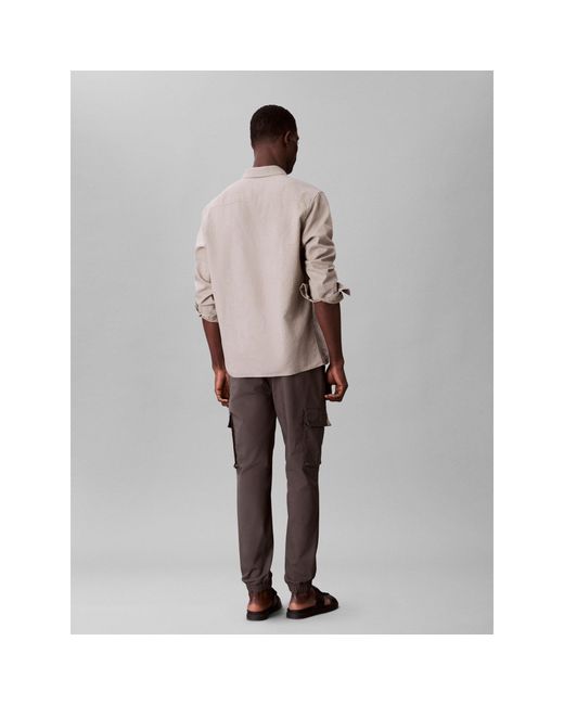 Calvin Klein Gray Skinny Cargo Trouser for men