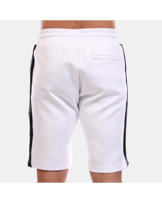 DIESEL White Fleece Jogger Shorts for men