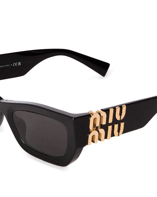 Miu Miu Black Rectangle Sunglasses