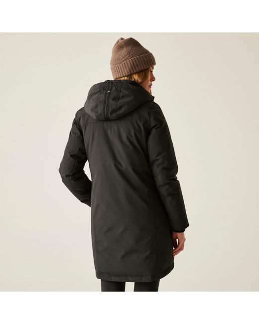 Regatta Black Marron Long Length Insulated Waterproof Jacket